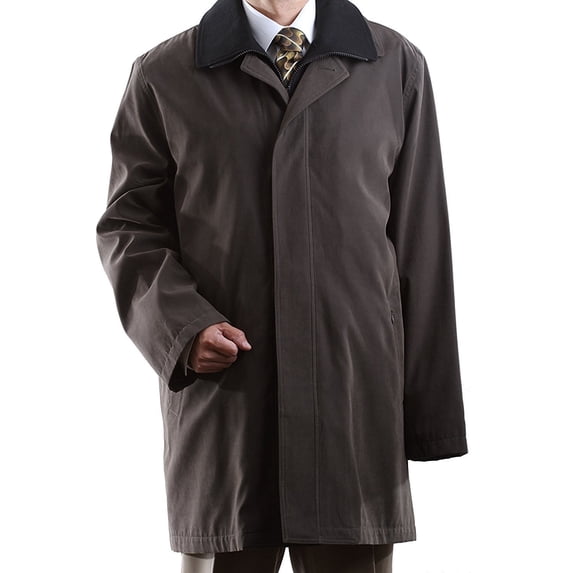 Men's Single Breasted Olive 3/4 Length All Year Round Raincoat