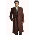 thumbnail image 1 of Men's Six Button Dark Brown Fully Lined Long Coat, 1 of 1