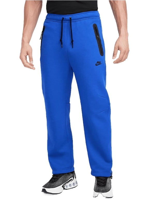 Men's Size 3XL-Tall - Nike Tech Fleece Open-Hem Pants Game Royal/Black (HJ6533-480)