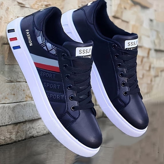 Men's Skateboard Shoes, Athletic Footwear, Streetwear Shoes, Urban Fashion, Trendy Sneakers, Breathable Pu Upper, Durable Pvc Sole, Performance Sneakers, Skateboarding Footwear, Men's Footwear