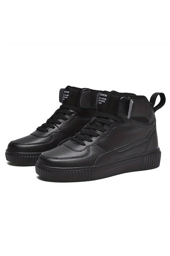 Men’s Skateboard Shoes Low Top Thick Sole Height Boost Casual Sneakers Durable Grip Comfortable Stylish Street Shoes for Skating Walking and Everyday Wear