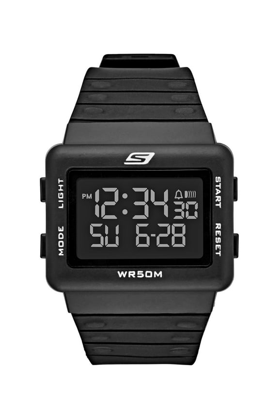 Men's Skechers Larson Digital Chronograph Watch with Silicone Strap (SR1077W)