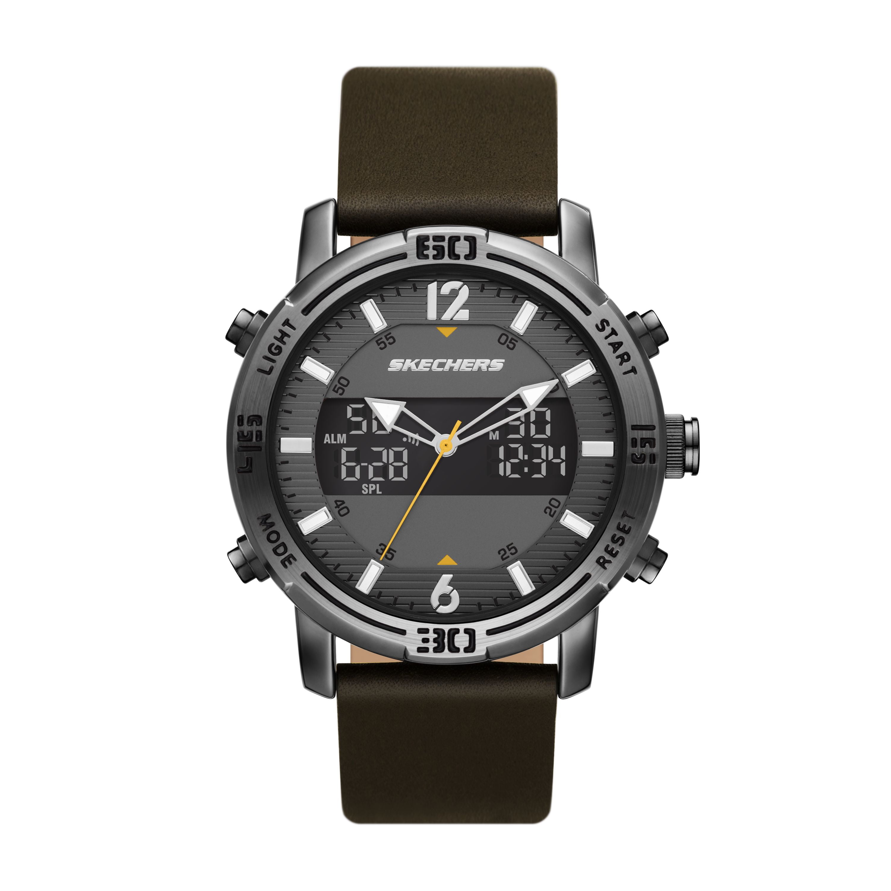 Men's Skechers Redlands Anadigital Watch with Genuine Leather Bracelet (SR5159W)