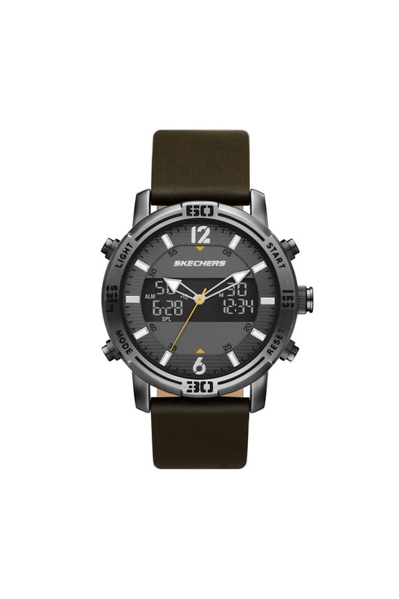 Men's Skechers Redlands Anadigital Watch with Genuine Leather Bracelet (SR5159W)