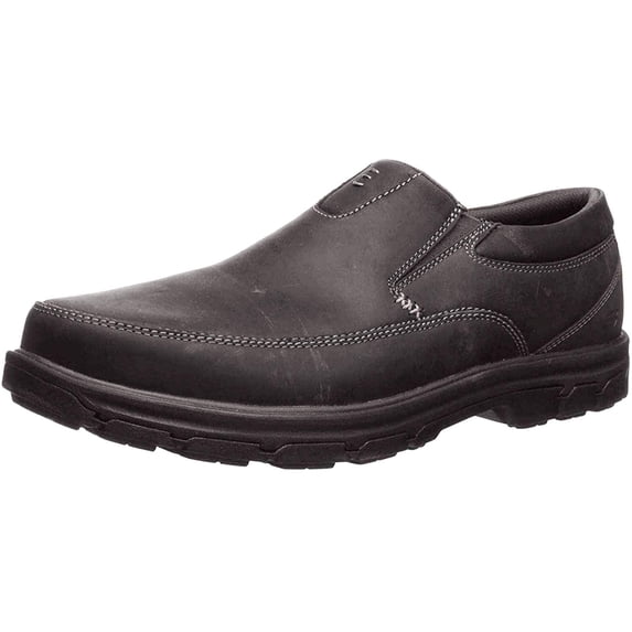 Skechers SegMent the Search Loafers for Men Casual Shoes Moc Toe Leather Upper Dual Elastic Panels Cushioned Insole Lightweight Padded Collar