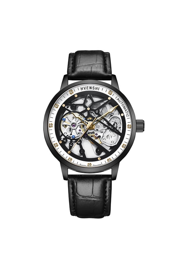 Men's Skeleton Automatic Mechanical Watch, 43mm, Luminous Hands, Waterproof
