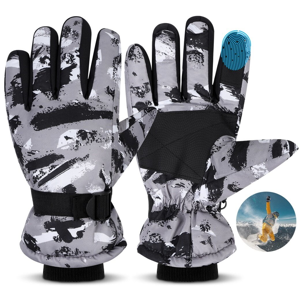 Men's Ski Gloves, Warm Winter Ski Gloves, Coldproof Touchscreen Thermal