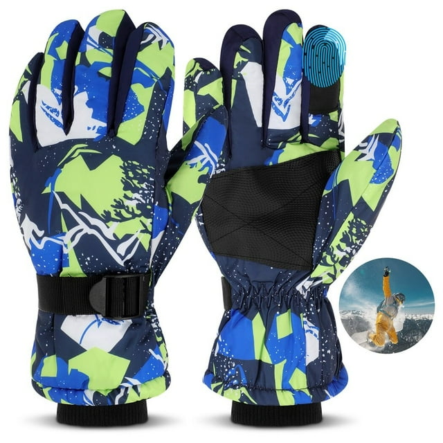 Men's Ski Gloves, Warm Winter Gloves, Waterproof Touchscreen Thermal