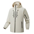 thumbnail image 1 of Men's Ski Jacket Snowboard Snow Coat Waterproof Windproof Insulated Winter Hooded Snow Sports Outerwear for Hiking, Camping, Trekking and General Outdoor Activities, White, 2XL, 1 of 1