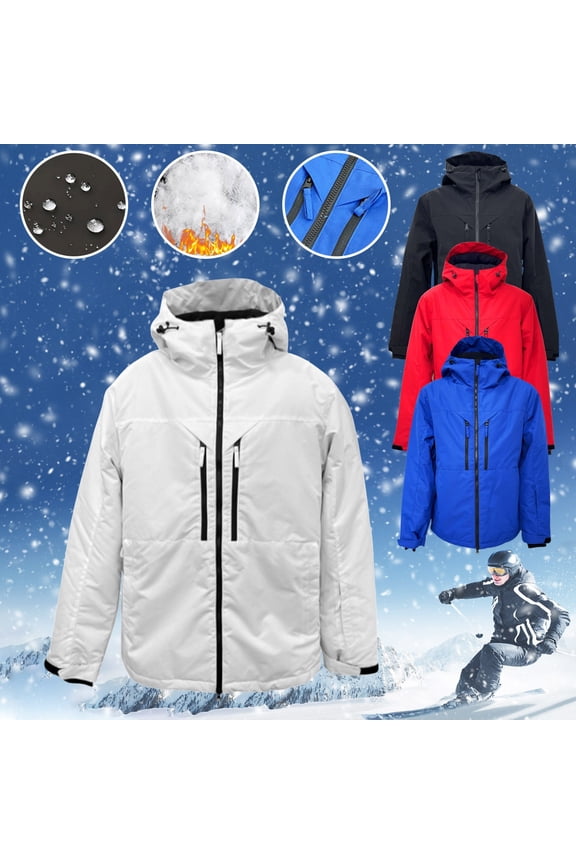 Men's Ski Jacket Windbreak Warm Jackets Snowwear Coat Waterproof Windproof Winter Hooded Mountaineering Ski Jackets for Women Snow Suit