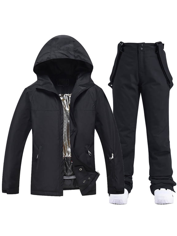 Men's Ski Jacket and Pants Set Insulated Waterproof Snowsuits Winter Warm Outdoor Skiing Snowboard Jackets for Men