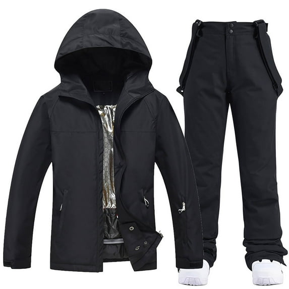 Men's Ski Jacket and Pants Set Insulated Waterproof Snowsuits Winter Warm Outdoor Skiing Snowboard Jackets for Men