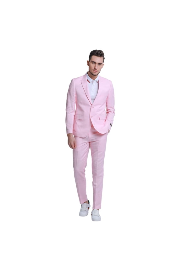 Men's Skinny Fit 2pc Linen Suit