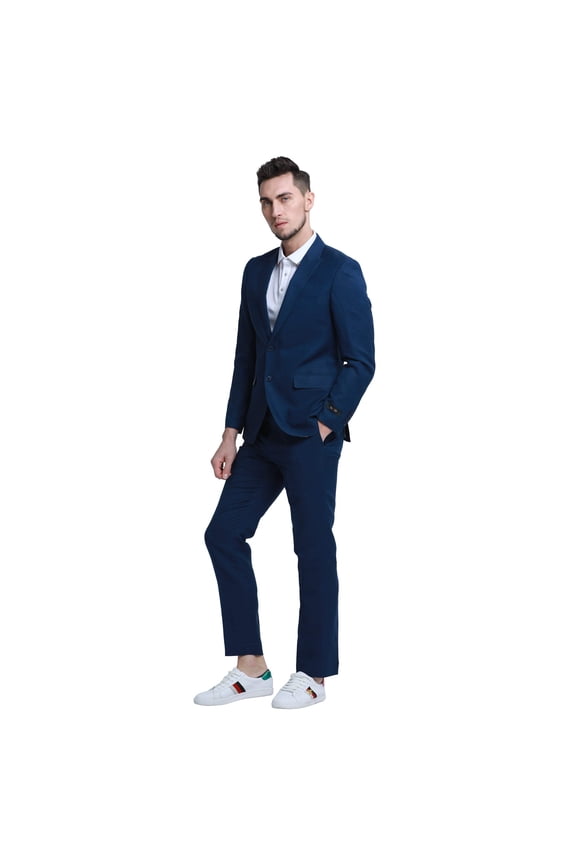 Men's Skinny Fit 2pc Linen Suit
