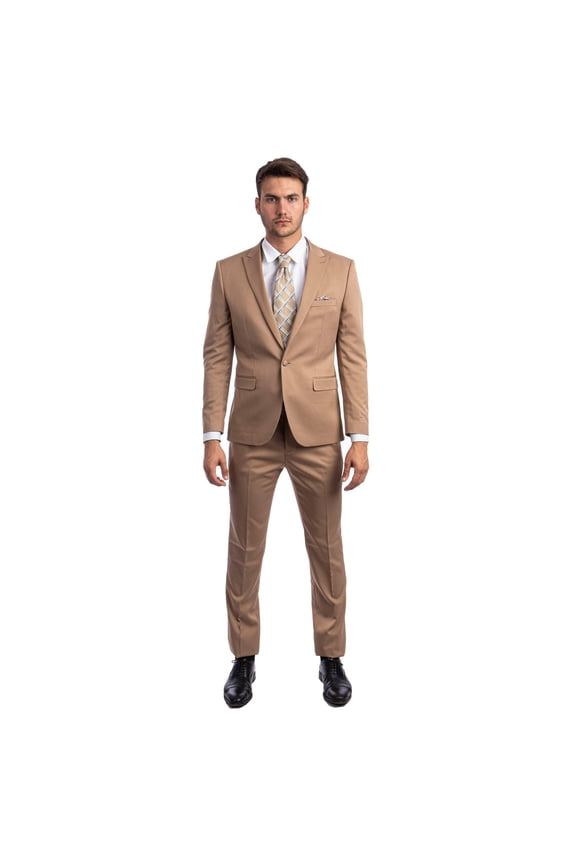 Men's Skinny-Fit 2pc Suit w/ Peak Lapel