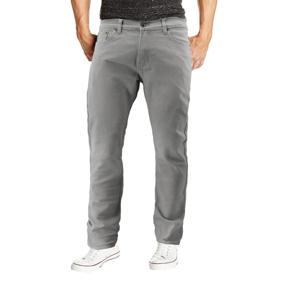 Men's Skinny Fit Cotton Blend Denim Stretch Casual Work Jean Pants (Light Gray, 34W x 32L)