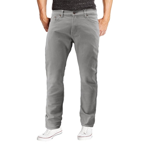 Men's Skinny Fit Cotton Blend Denim Stretch Casual Work Jean Pants (Light Gray, 36W x 32L)