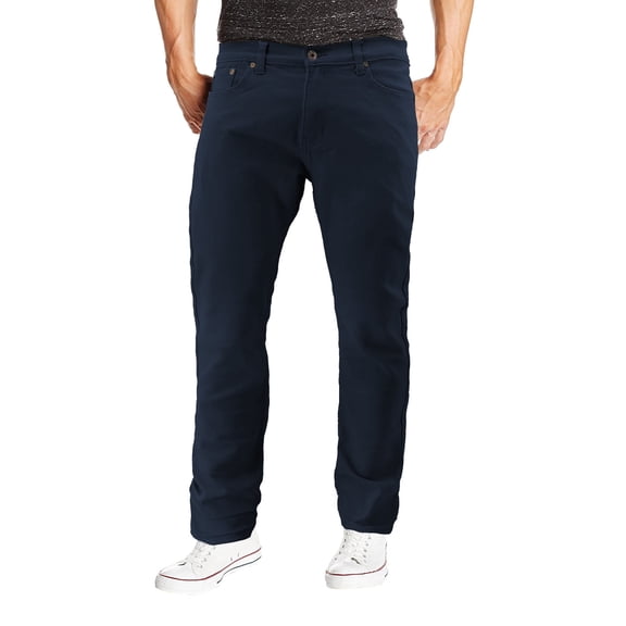 Men's Skinny Fit Cotton Blend Denim Stretch Casual Work Jean Pants (Navy, 28W x 30L)