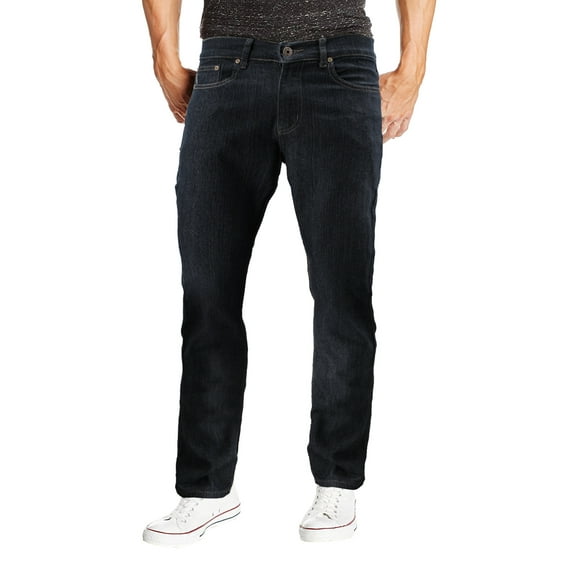 Men's Skinny Fit Cotton Blend Denim Stretch Casual Work Jean Pants (Ring Black, 32W x 32L)