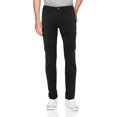 thumbnail image 1 of Men's Skinny Fit Distressed Quilted Stretch Fashion Moto Zipper Jeans (Black, 38x32), 1 of 3