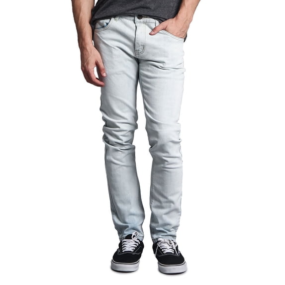 Men's Skinny Fit Stretch Raw Denim Jeans, Up To 42W