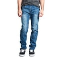 thumbnail image 1 of Men's Skinny Fit Stretch Raw Denim Jeans, Up To 42W, 1 of 5