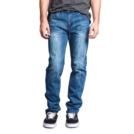Men's Skinny Fit Stretch Raw Denim Jeans, Up To 42W