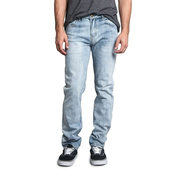 Men's Skinny Fit Stretch Raw Denim Jeans, Up To 42W