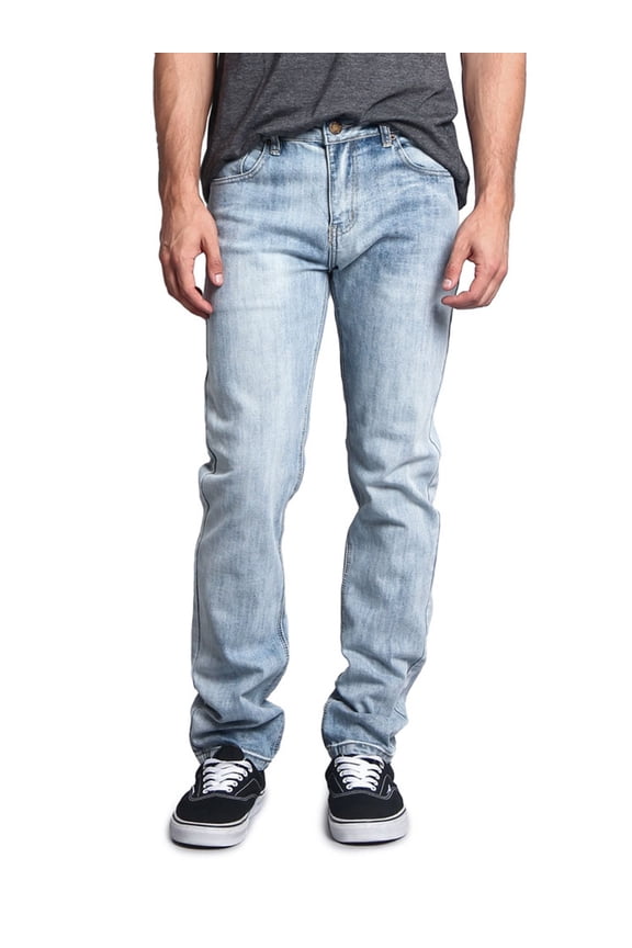 Men's Skinny Fit Stretch Raw Denim Jeans, Up To 42W