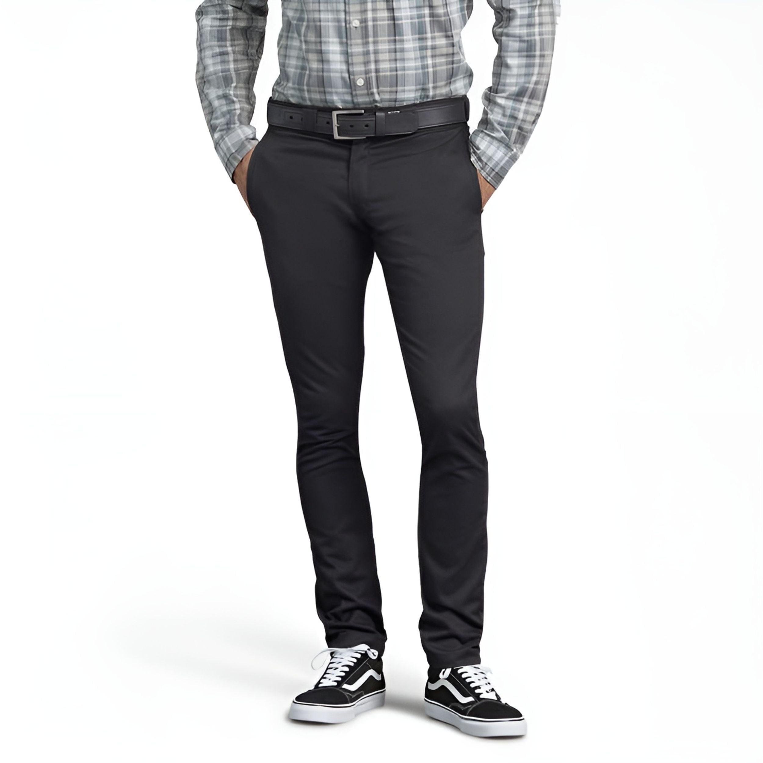 Dickies Men's Skinny Straight Fit Work Pants, 32 Inseam, FLEX