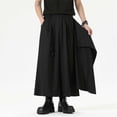 thumbnail image 1 of Men's Skirt Pants Gothic Loose Wide Leg Harem Pant Harajuku Kimono Trousers (Black XL), 1 of 5