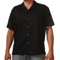 thumbnail image 1 of Men's Skull Button Up Bowling Shirt Black, 1 of 4