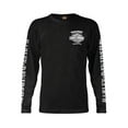 thumbnail image 1 of Men's Skull Lightning Crest Graphic Long Sleeve Shirt, Black, Harley Davidson, 1 of 2