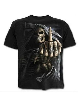 Grim Reaper Blue Fire Lightning Skull Custom Name All Over Print Baseball Jersey  Shirt