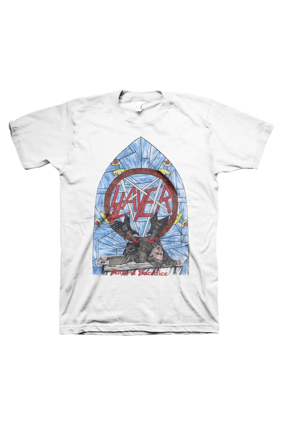 Men's Slayer Alter Of Sacrifice T-shirt XXX-Large White