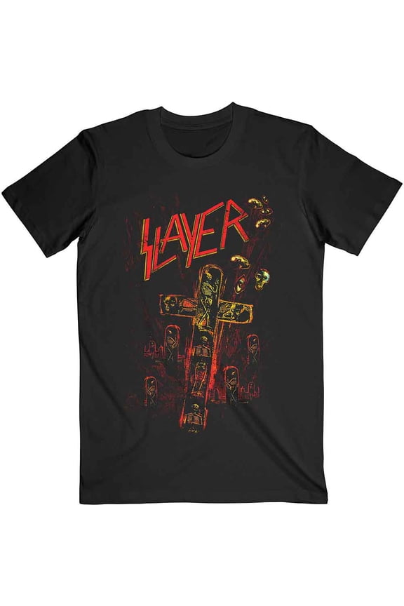 Men's Slayer Blood Red Slim Fit T-shirt Large Black