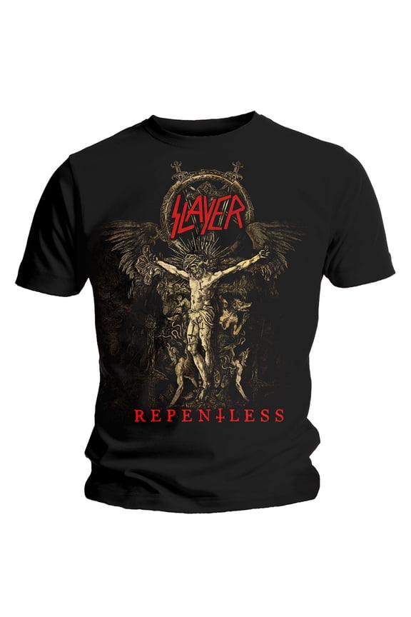 Men's Slayer Cruciform Skeletal T-shirt Small Black