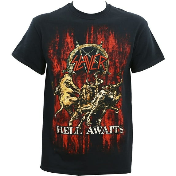 Men's Slayer Hell Awaits Blood T-shirt XX-Large Black