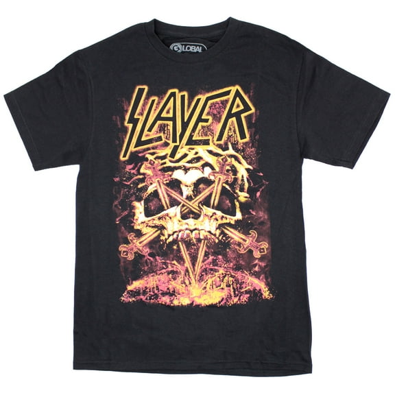 Men's Slayer Magma Skull T-shirt X-Large Black