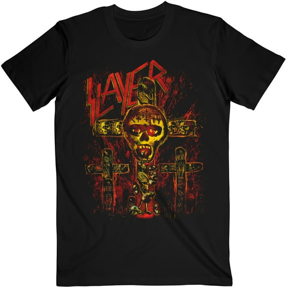 Men's Slayer SOS Crucifixion Slim Fit T-shirt Small Black