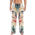 thumbnail image 1 of Men's Sleep Pants Lightweight Pjs Sleepwear Comfortable Lounge Pants Bottom Pants with Pocket Abstract Feather Pattern, 1 of 7