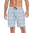 thumbnail image 1 of Men’s Sleep Shorts Relaxed Fit Lounge Pants with Pockets Mens Pajama Loungewear Home Wear Comfort Small Geese and Daisies Large, 1 of 7