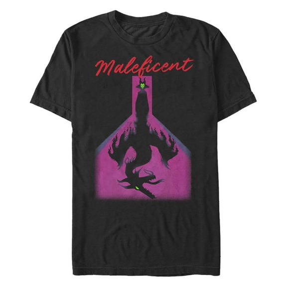 Men's Sleeping Beauty Maleficent Dragon Shadow  Graphic T-Shirt