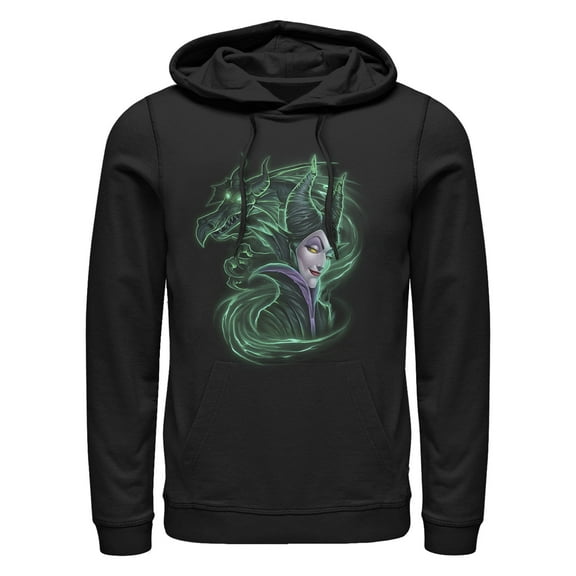 Men's Sleeping Beauty Maleficent Dragon Swirl  Pull Over Hoodie