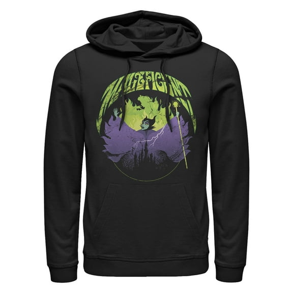 Men's Sleeping Beauty Maleficent Flames  Pull Over Hoodie