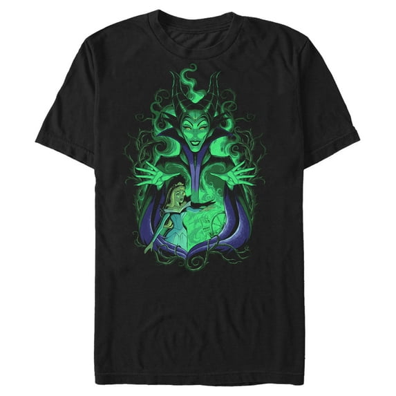 Men's Sleeping Beauty Maleficent Green Glow Graphic T-Shirt