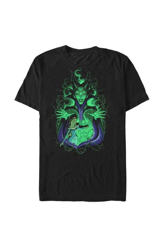 Men's Sleeping Beauty Maleficent Green Glow Graphic T-Shirt