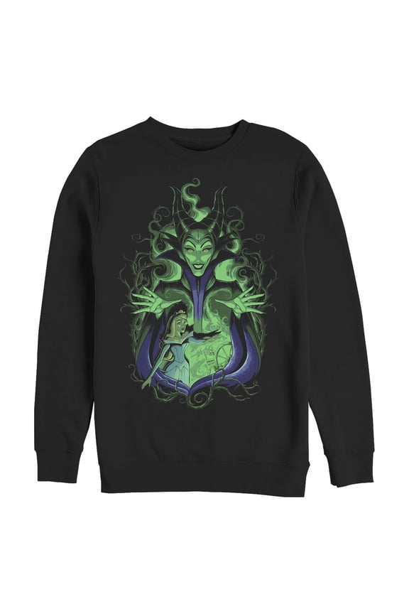 Men's Sleeping Beauty Maleficent Green Glow  Sweatshirt