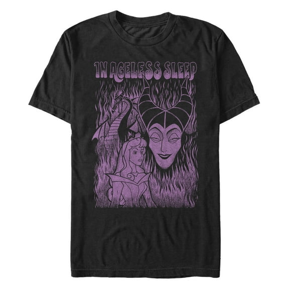 Men's Sleeping Beauty Maleficent In Ageless Sleep Poster  Graphic T-Shirt
