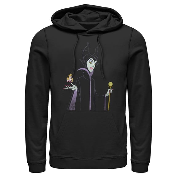 Men's Sleeping Beauty Maleficent Staff and Aurora Flame  Pull Over Hoodie